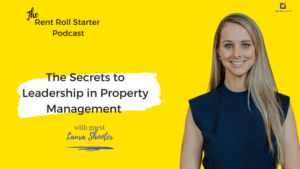 Picture of a woman with the caption: The secrets to leadership in property management